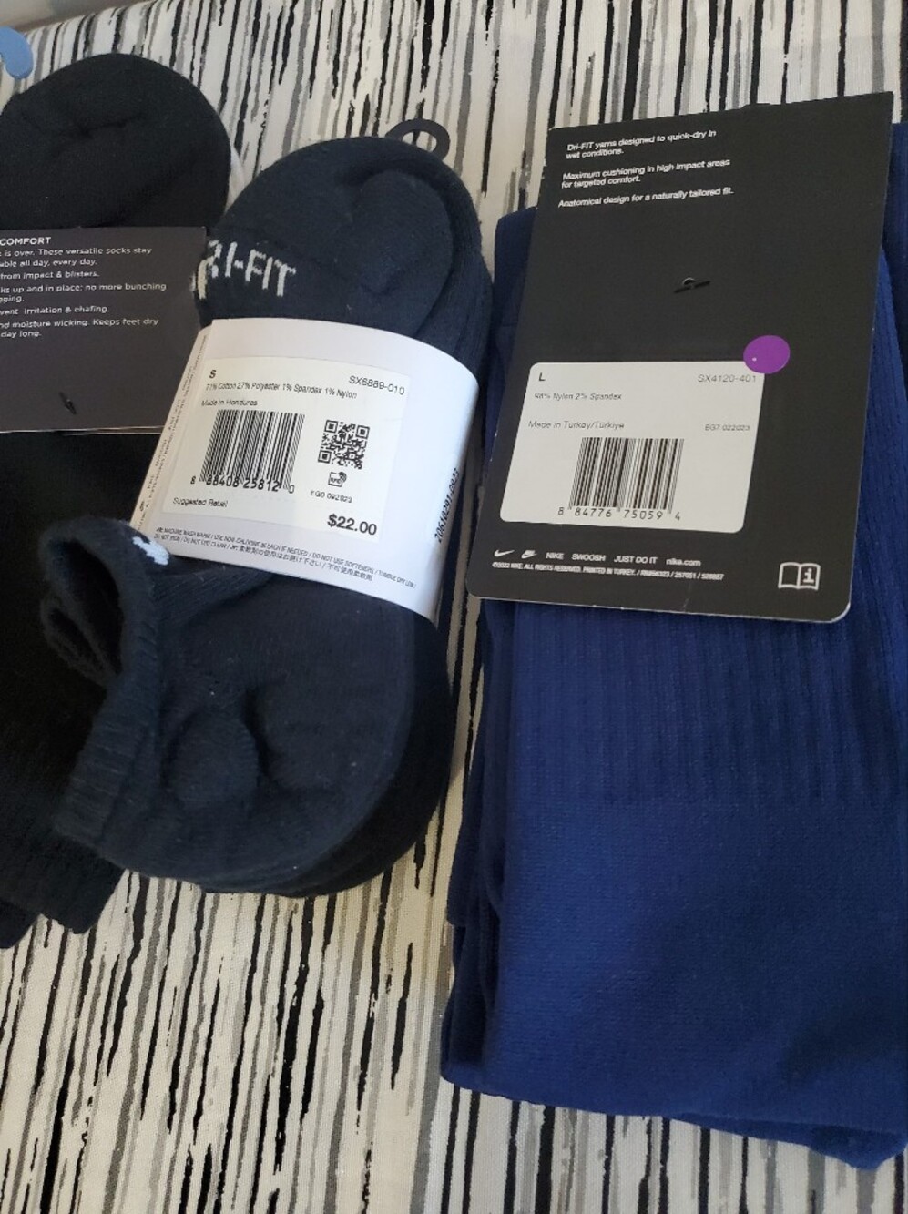 Nike, Columbia, Hanes, and Geoffrey Beene Sock Bundle 17 Pairs Total - Picture 5 of 8